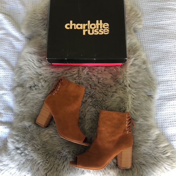 charlotte russe open toe booties